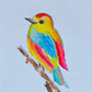 A Happy Bird Original Watercolor