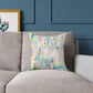 Abstract Square Poly Canvas Pillow