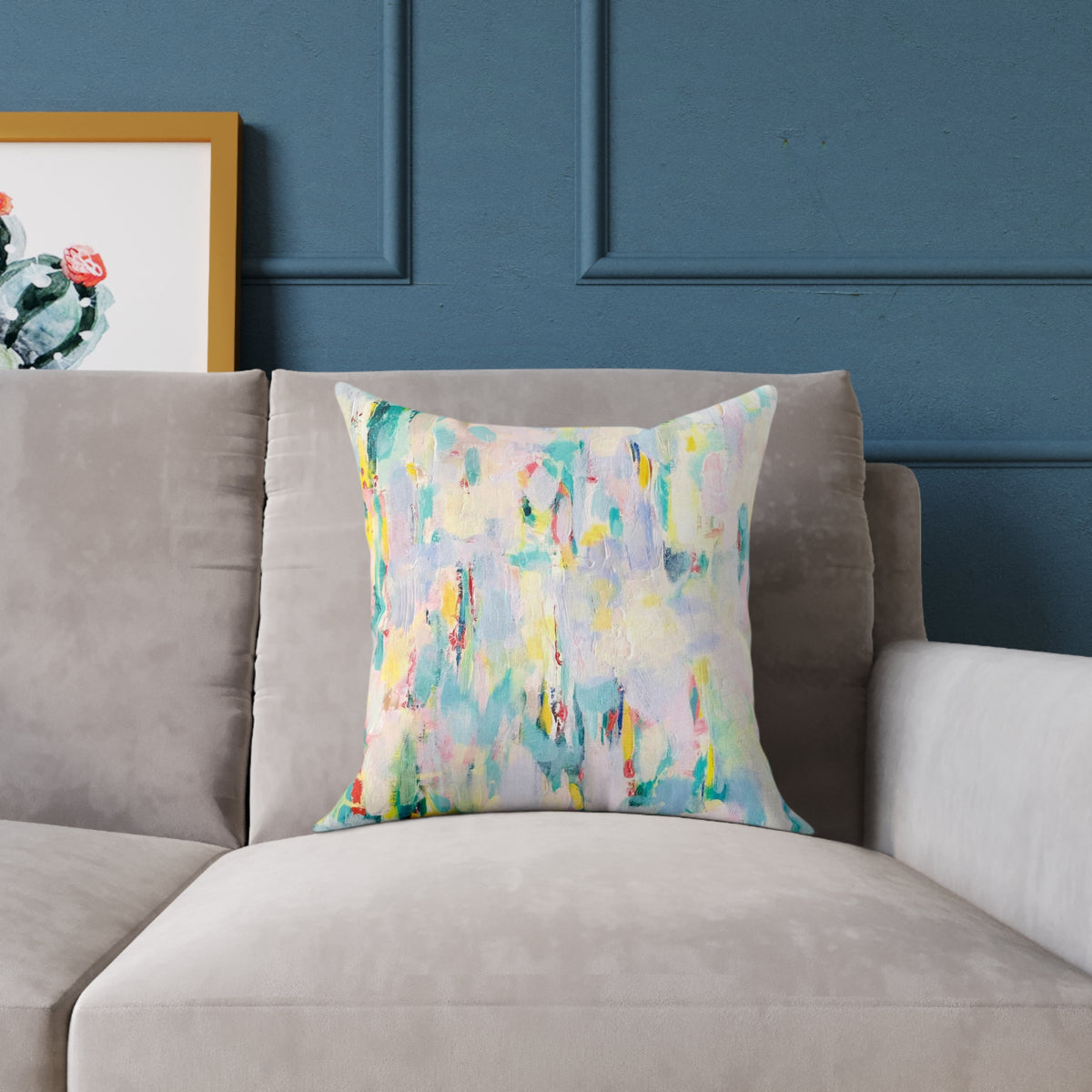 Abstract Square Poly Canvas Pillow