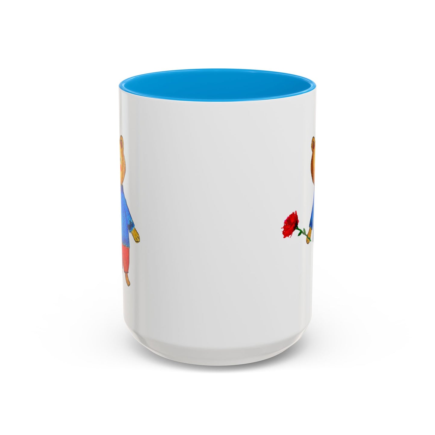 Bear with a Rose Accent Mug