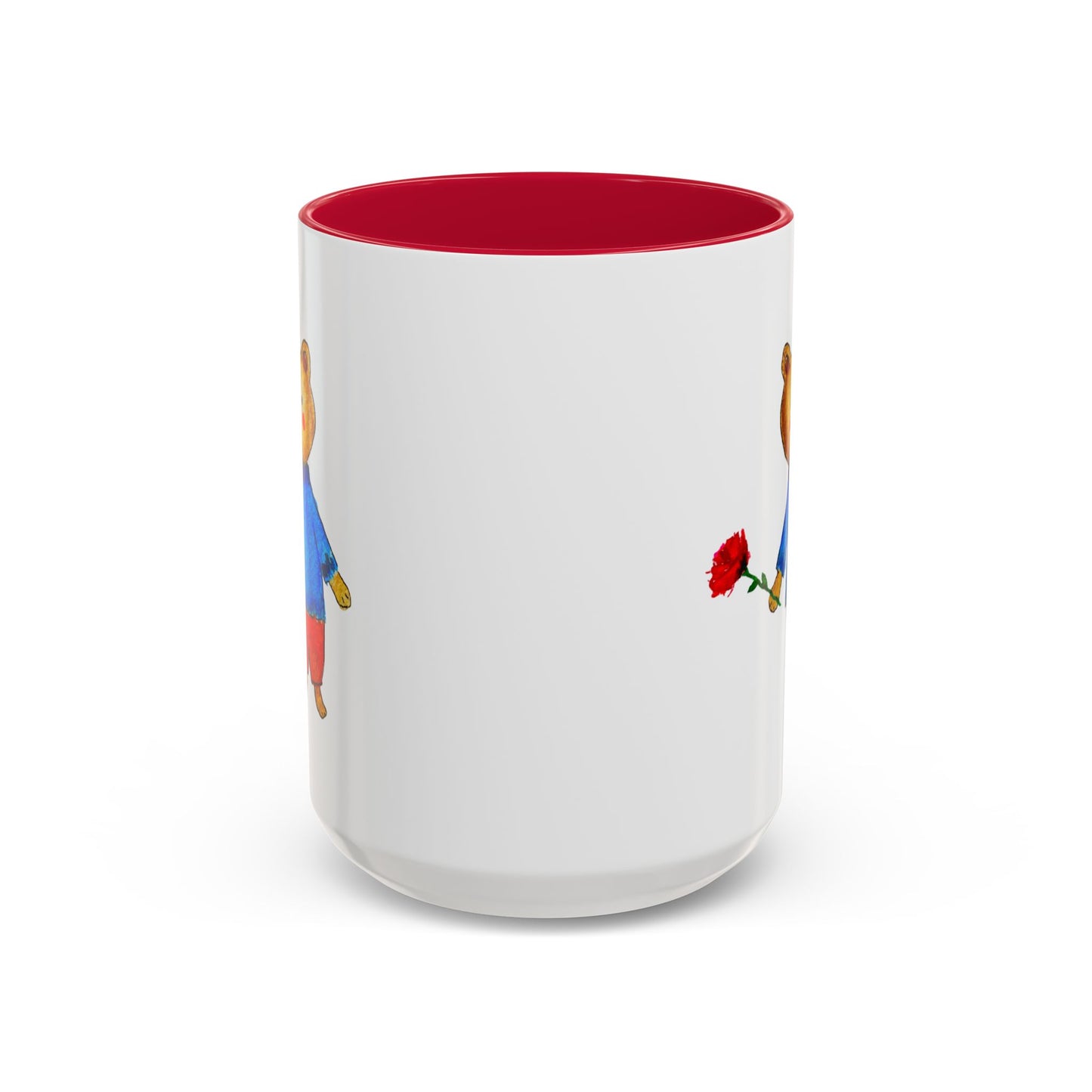 Bear with a Rose Accent Mug