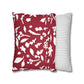 Cherry Cobbler Fall Foliage Faux Suede Square Pillowcase