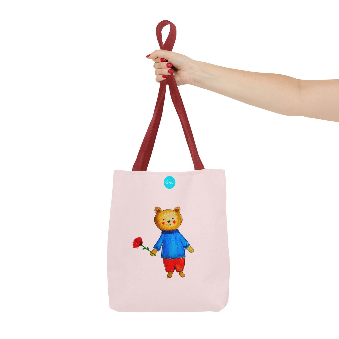 Bear with a Rose Tote Bag