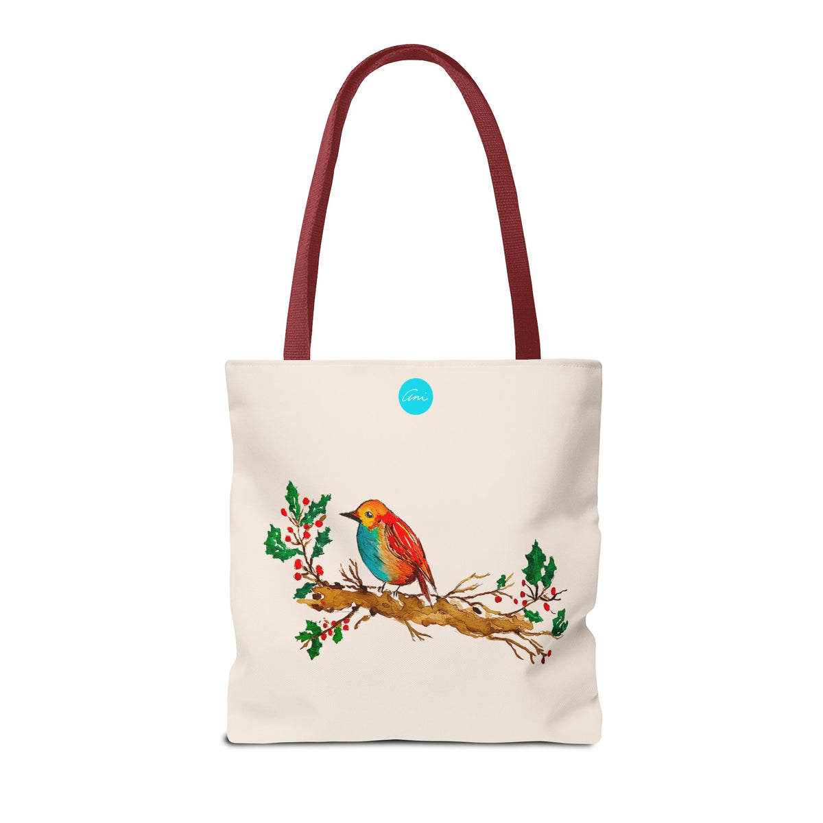 Bright Bird on a Branch Tote Bag
