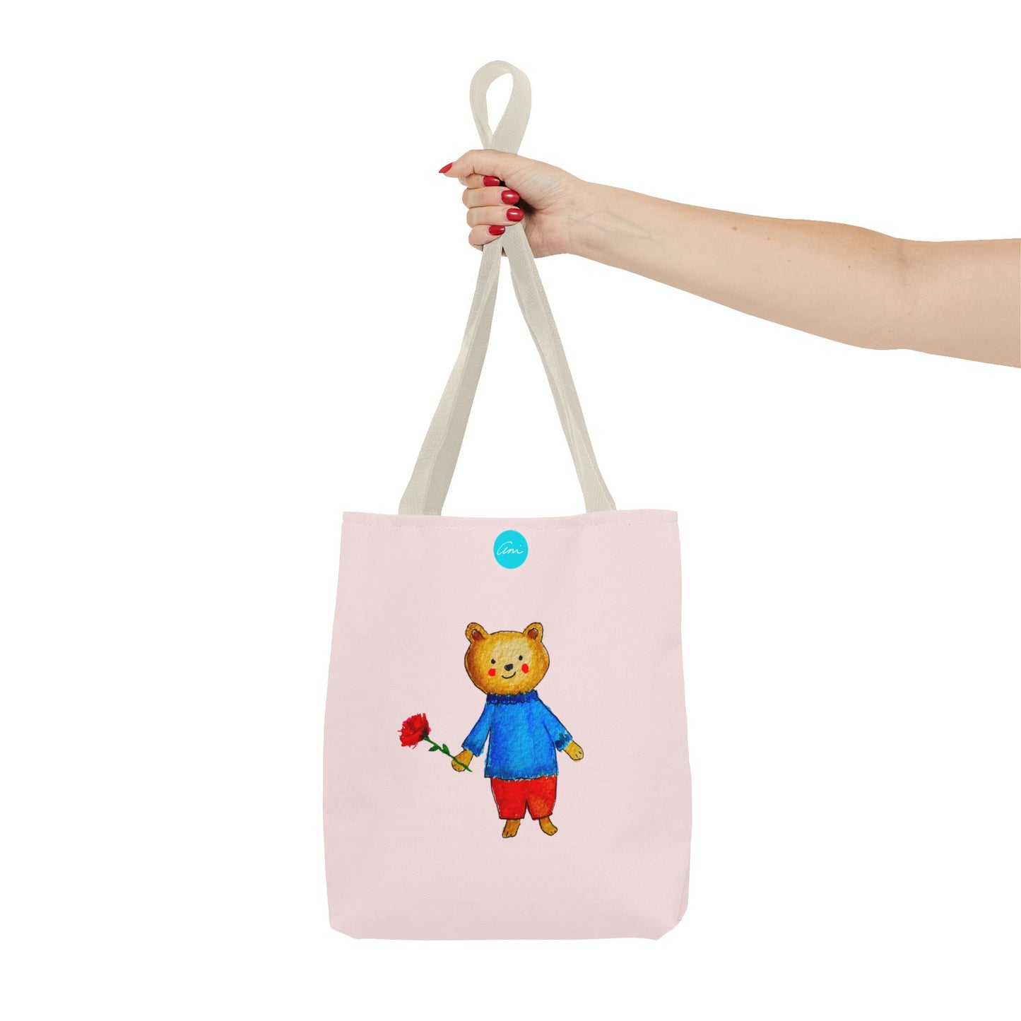 Bear with a Rose Tote Bag