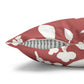 Rhubarb Fall Foliage Faux Suede Square Pillowcase