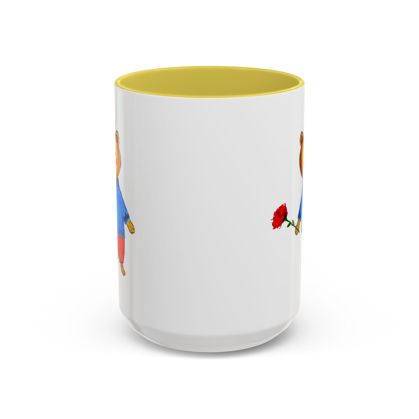Bear with a Rose Accent Mug