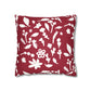 Cherry Cobbler Fall Foliage Faux Suede Square Pillowcase