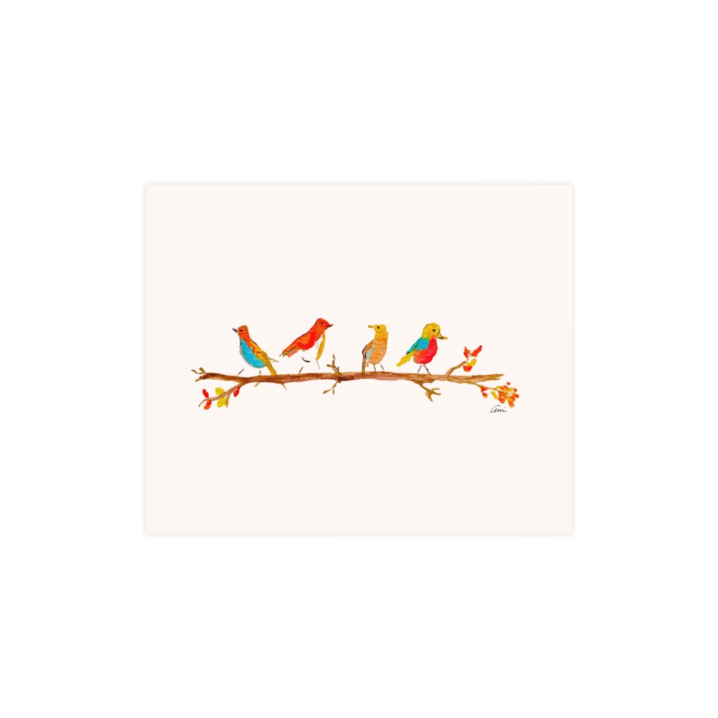 Birds on a Branch Matte Print