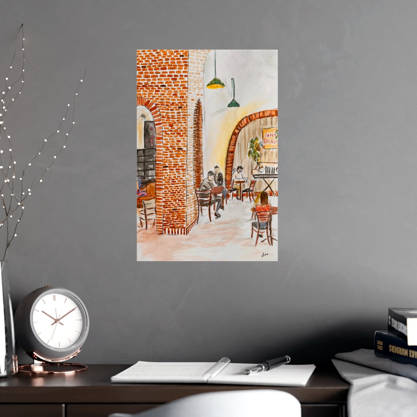 The One at the Coffee Shop Matte Paper Print