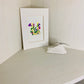 Custom Floral Gold Leaf Armenian Letter Watercolor