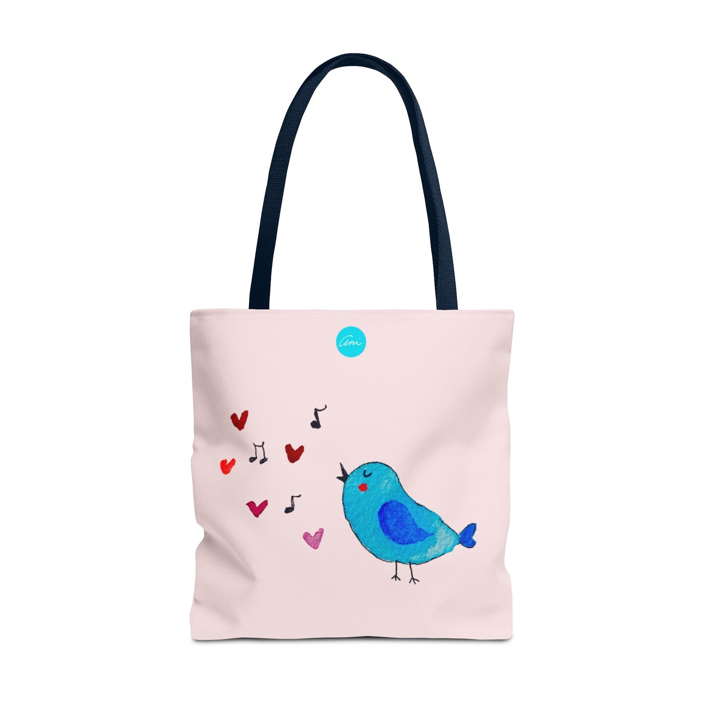 Blue Singing Bird Tote Bag