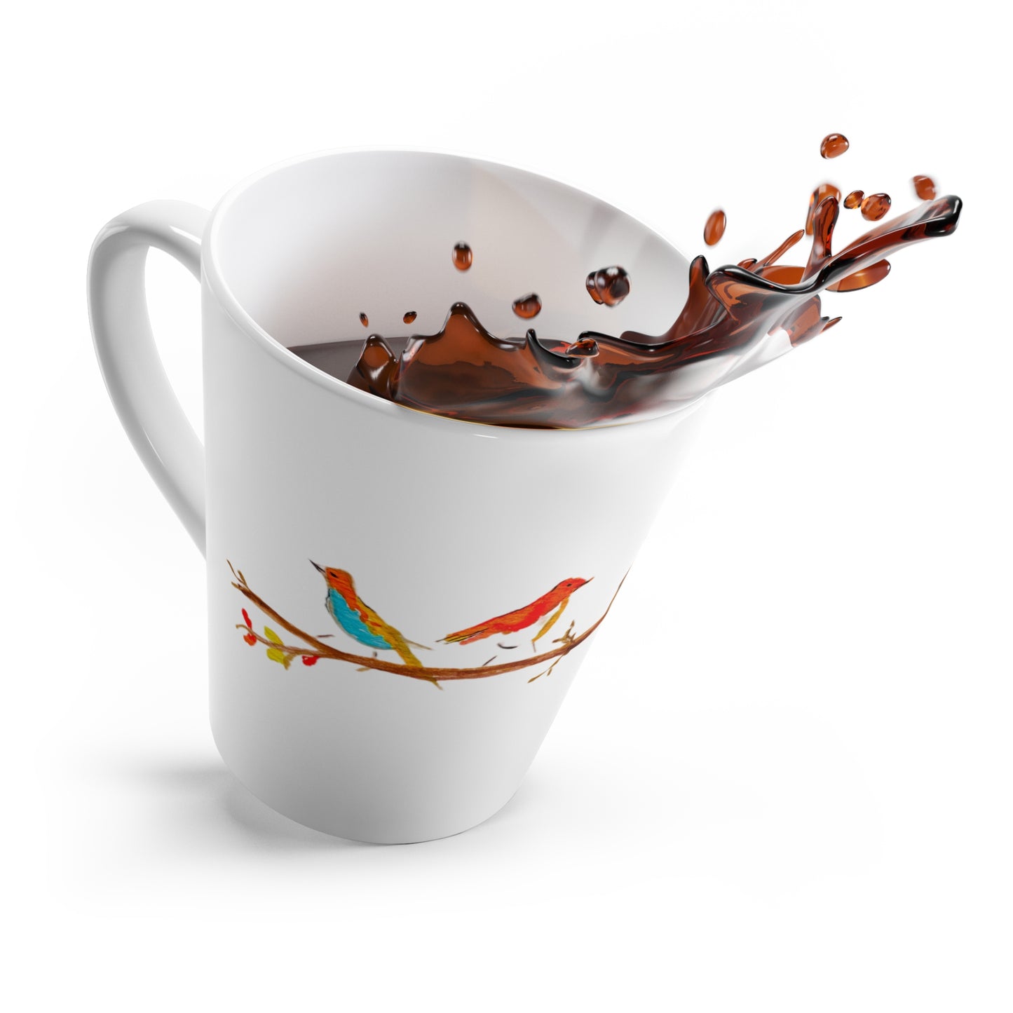 Birds on a Branch Latte Mug