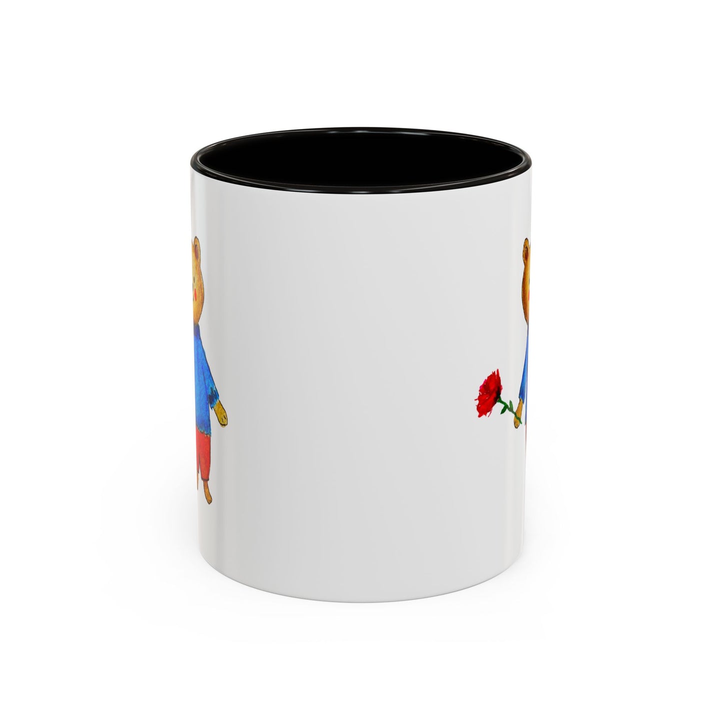 Bear with a Rose Accent Mug