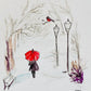The Red Umbrella Original Watercolor