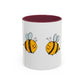 Two Honeybees Accent Mug