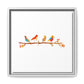 Birds on a Branch Gallery Canvas Print with Frame