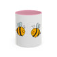 Two Honeybees Accent Mug