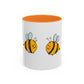 Two Honeybees Accent Mug