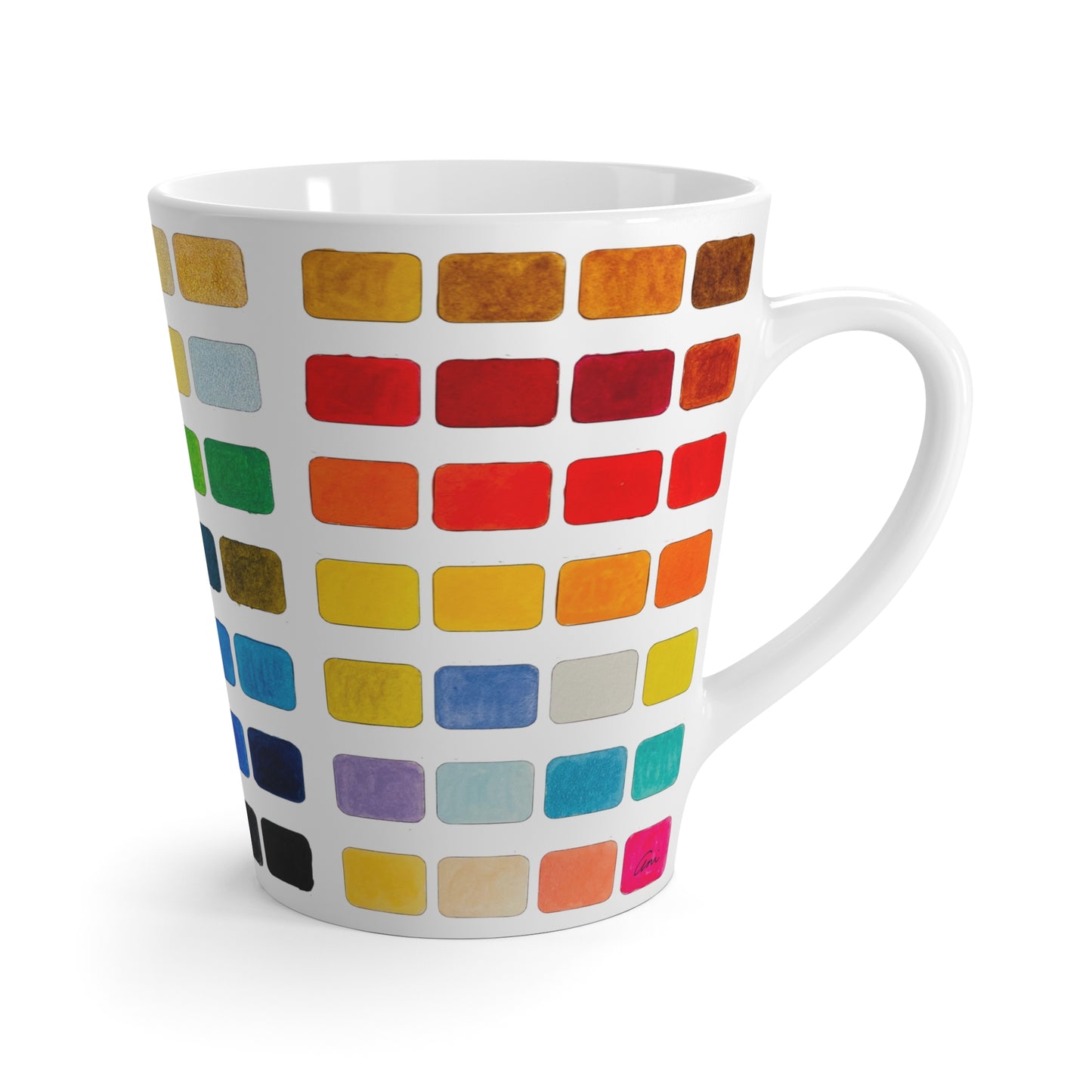 Watercolor Palette Latte Mug