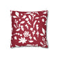 Cherry Cobbler Fall Foliage Faux Suede Square Pillowcase