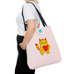 A Cat and a Heart Tote Bag