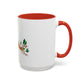 Bright Bird on a Branch Accent Coffee Mug