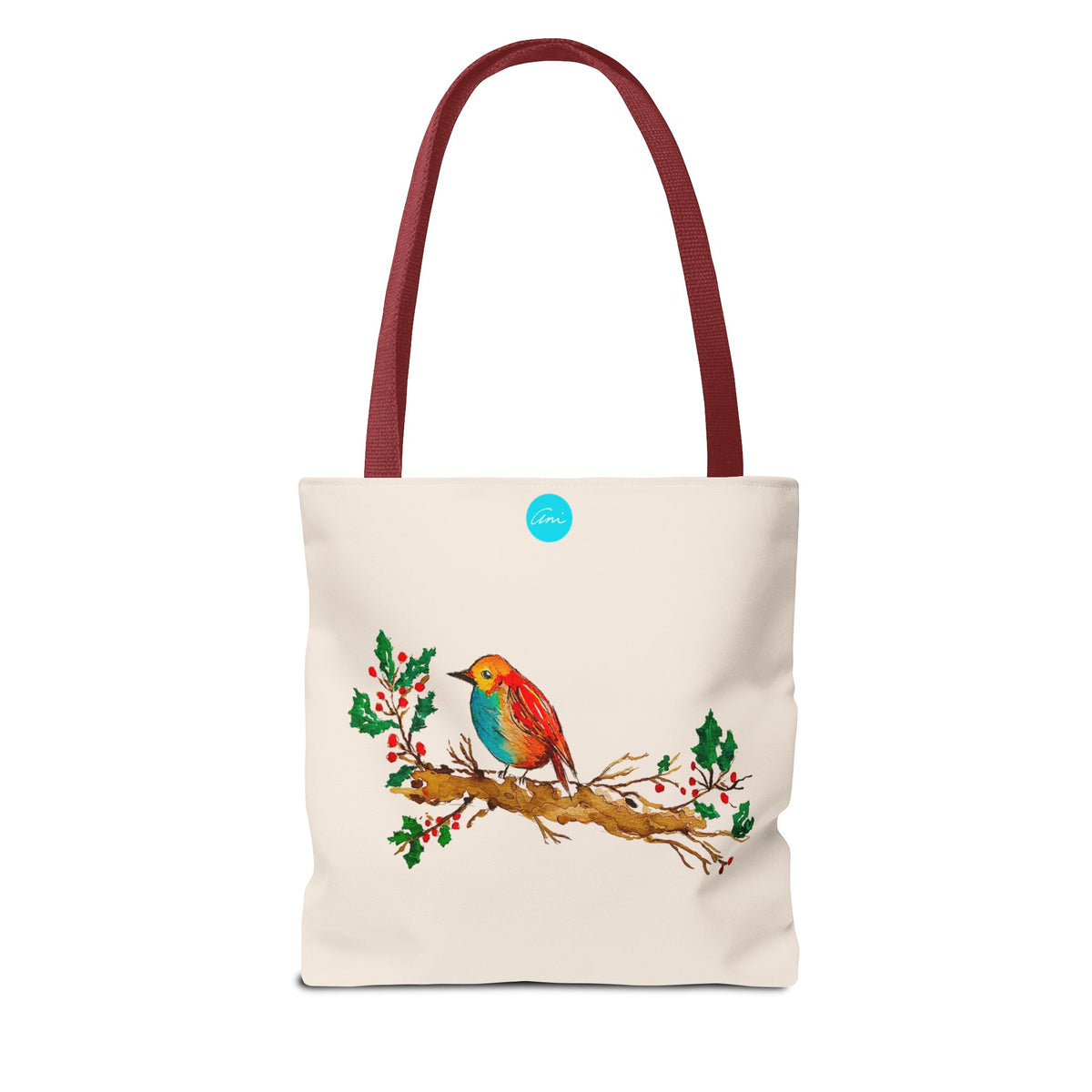 Bright Bird on a Branch Tote Bag