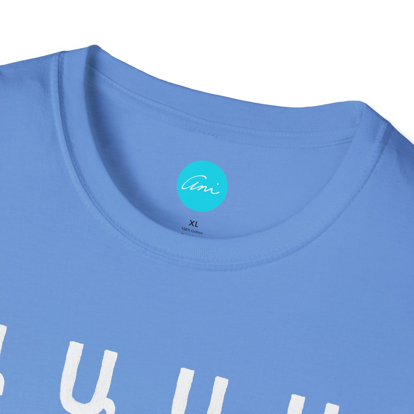 Customizable Armenian Letter Unisex T-Shirt Shades of Blue