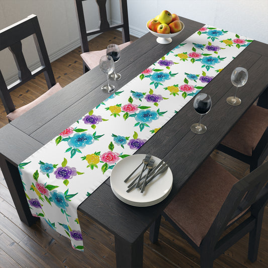 Spring Roses Table Runner (Cotton, Polyester)