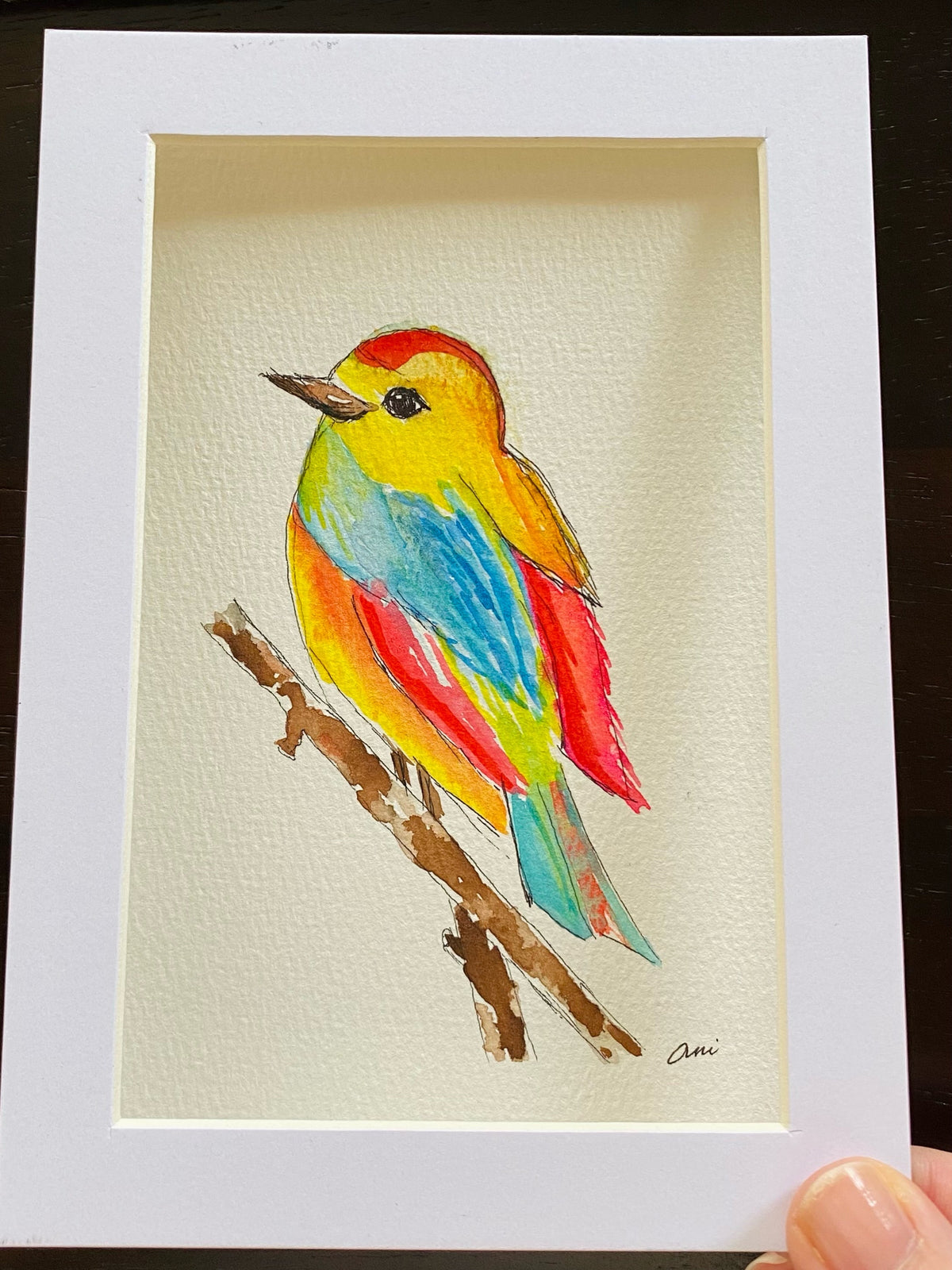 A Happy Bird Original Watercolor