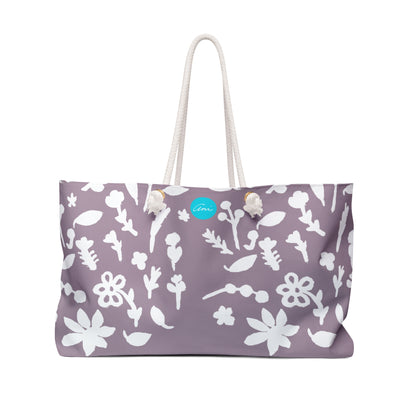 Dusty Lavender Fall Foliage Weekender Bag