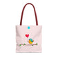 Bird with a Heart Balloon Tote Bag