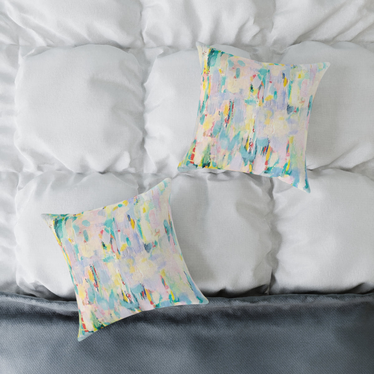 Abstract Square Poly Canvas Pillow