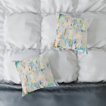 Abstract Square Poly Canvas Pillow