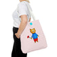 Bear with a Rose Tote Bag