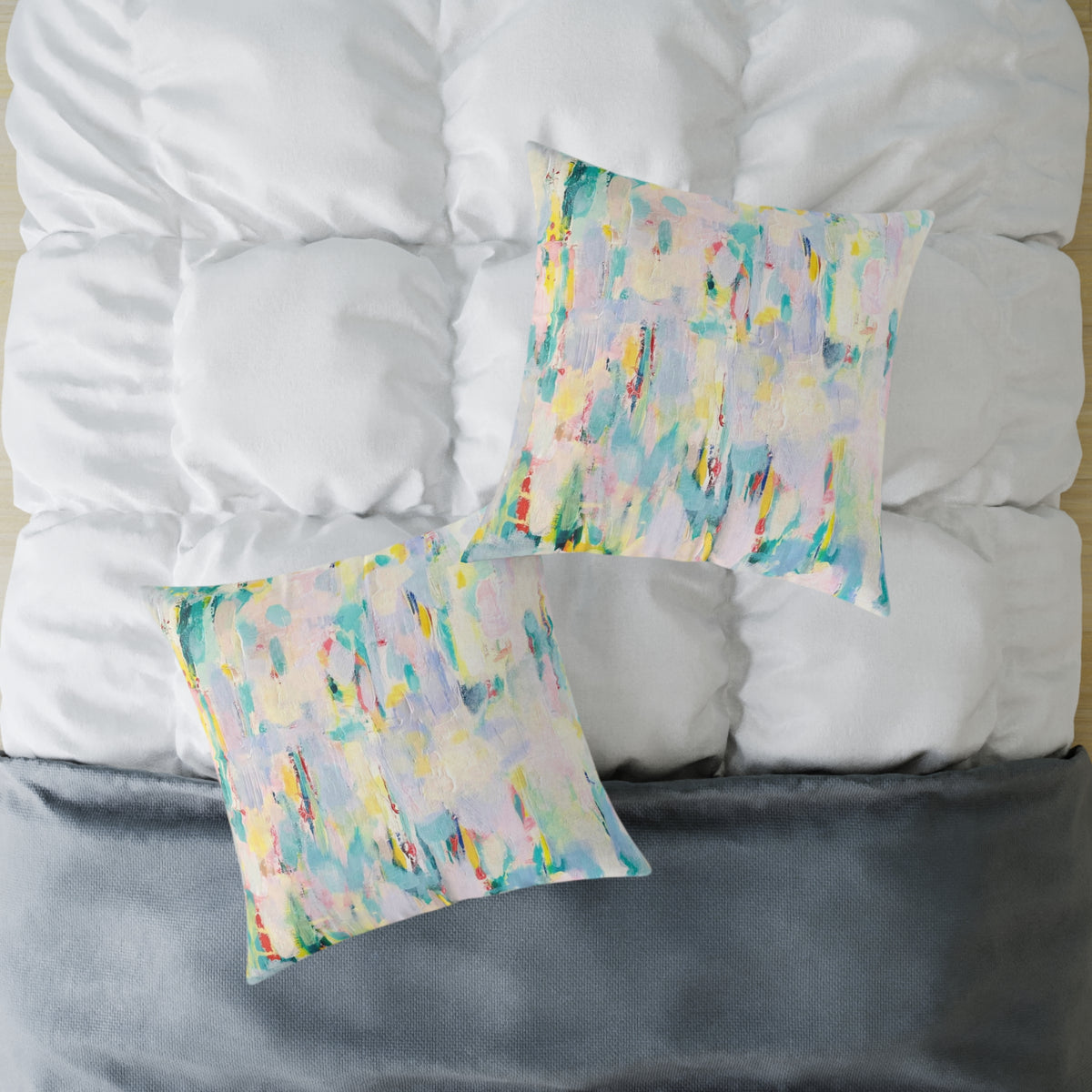 Abstract Square Poly Canvas Pillow