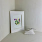 Custom Floral Gold Leaf Armenian Letter Watercolor