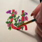 Custom Floral Armenian Letter Watercolor