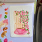 Coffee and Roses original watercolor
