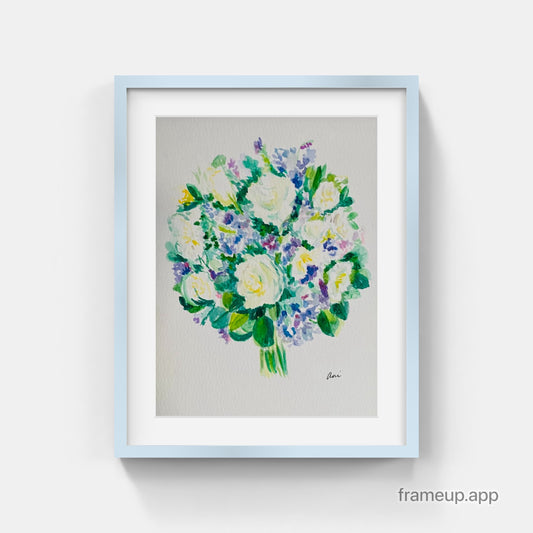 Custom Bridal Bouquet Watercolor