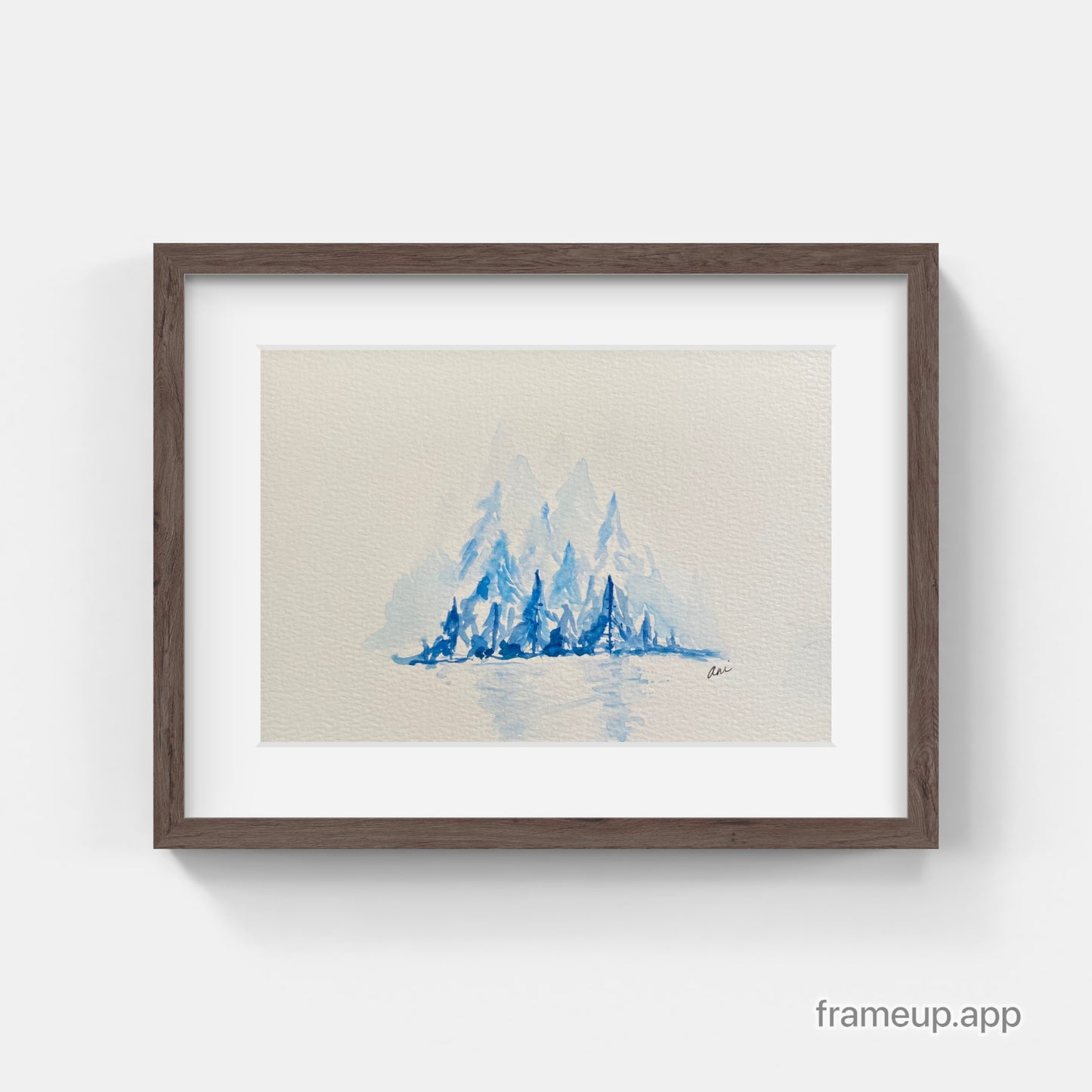Winter Horizon Original Watercolor