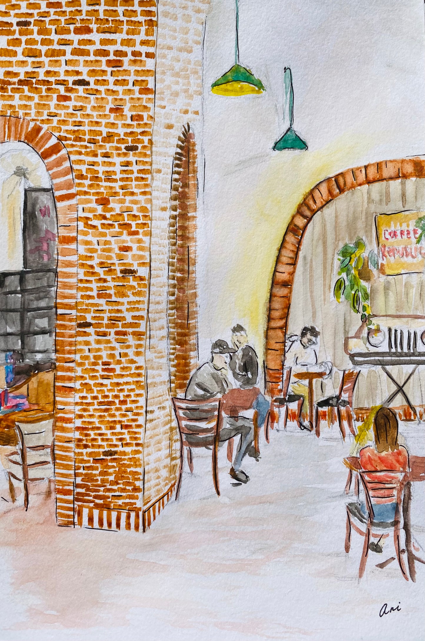 The One at the Coffee Shop Original Painting