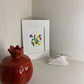 Custom Floral Gold Leaf Armenian Letter Watercolor