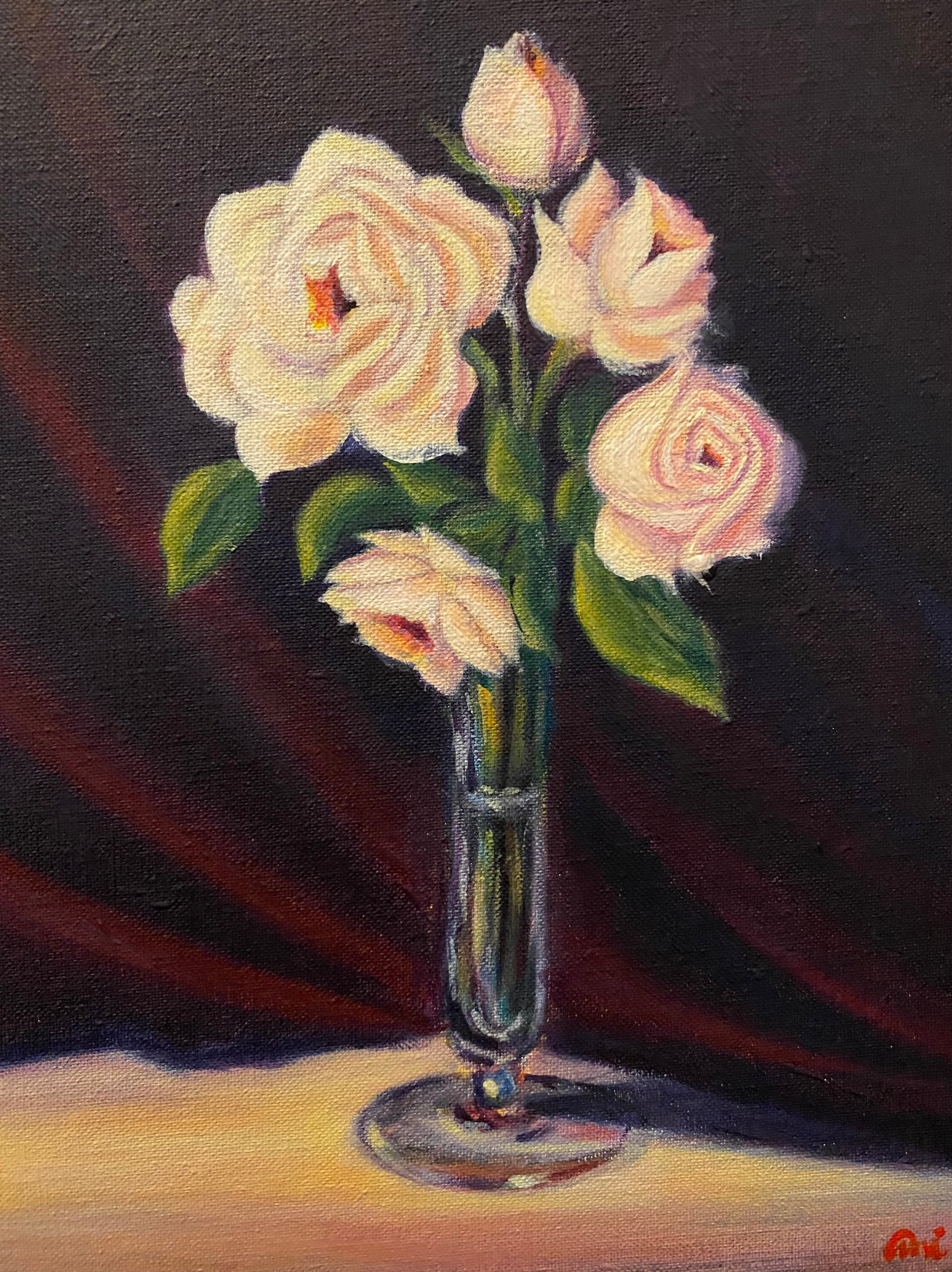 Five Roses Original Painting – Ani Vernon Art
