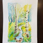 Fall Stream Original Watercolor